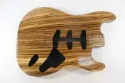 Zebrawood SSS guitar body - fits Fender Strat Stratocaster neck Floyd Rose J1461