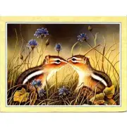 Leanin Tree Greeting Card Chipmunks Love "Summer Rendezvous" by Fran Odum P.S.A.