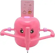 Robot Drawing Machine, Smart Interactive Drawing Robot Toy for Children Aged 5 and Above, Writing, Drawing, Problem Solving, Thinking with 100 Cards and 2 Pens (Rose Red)