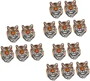 HOMSFOU 15 Pcs Tiger Head Embroidery Patches for Clothing Repair and Decoration for Clothes Lightweight Polyester Appliques for Crafting and Mending