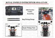 BLACK "PREMIUM LEATHER ROUND BAG FIT FOR ROYAL ENFIELD INTERCEPTOR 650 & GT 650"