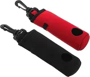 JOINPAYA 2pcs Golf Ball Holder Case: Neoprene Golf Ball Organizer Tee Holder Waterproof Golf Accessories Storage Bag for Golf Lover