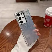 [YOGISU] Plating Gradient Silver Case for Samsung Galaxy S24 S23 S22 Ultra A14 A24 A34 A52 A53 A54 5G Shockproof Protection Cover,Silver,for Samsung A34 5G