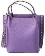 Valentino Rockstud Grainy Leather Tote