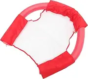 ibasenice Floating Pool Chair Net for Adults Ergonomic Water Hammock with High Load Bearing Capacity Easy Installation for Swimming Beach Lake Vacations Red