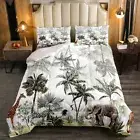 Comforter Set Wild Safari Theme Bedding Set for Boys Girls,Botanical Jungle