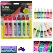 Tulip GLOW IN THE DARK Dimensional Fabric Paint Washable & Permanent - 6 Pack
