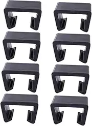 ROMISBABA 8pcs Chair Fasteners Couches Patio Sofa Clamps Furniture Module Fasteners Rattan Chair Clamps Backyard Furniture Clips Sectional Sofa Fasteners Outdoor Chair Fastener Black Plastic