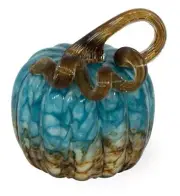Copper Canyon Small Pumpkin Hand Blown Glass by Boston International