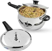 [Vinod] Splendid Plus Handi Stainless Steel Pressure Cooker, (2.64 Quart)