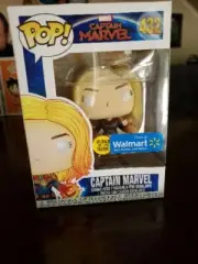 Funko Pop! Captain Marvel #432 GITD Glow Walmart Exclusive Imperfect InProtector