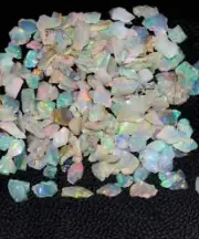 22 To 10 mm 20 Pcs Lot-Natural Ethiopian Multi Fire Opal Slice Rough