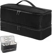 Hair Curler Storage Bag - Hair Dryer Case Storage - Layer Hair Dryer Carrying Case - Hair Styling Tool Organizer for Hair Dryer, Curling Iron, Iron Brush, Curling Iron, Attachment