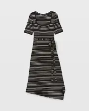 CLUB MONACO – NEW with TAGS - Striped Square Neck Knit Dress – Size XL