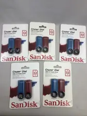 5 SanDisk Cruzer Dial 32GB USB 2.0 Flash Drives (2-Pack) - Blue / Red Bulk Sale