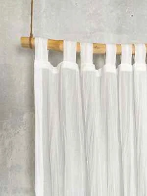 1PC White Sheer Curtains For Living Room Bedroom Window Drapes Decor