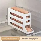 Four Tier Automatic Egg Roller Slide Organizer Refrigerator Egg Storage Box