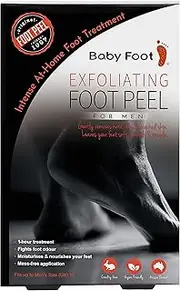 Baby Foot Original Exfoliant Foot Peel Mask - Repair Rough Dry Cracked Feet and remove Dead Skin, Repair Heels and enjoy Baby Soft Smooth Feet - 70mls in each Mint Scented Pair contains 17 natural extracts (For Men)