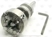Revolving Center MT1 Shank+4 Jaws Independant Chuck 70mm Reversible Lathe Chuck/
