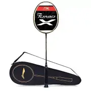 Li Ning Badminton Racket Turbo Strung Carbon Fiber Frame With Cover Pack of 1 AU