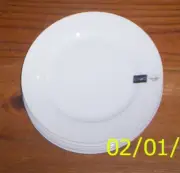 4 CIROA SIMPLUS White Fine Bone China Salad Plates 8" Unused