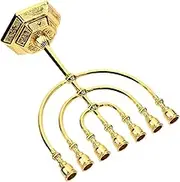 Alipis Retro 7-Hole Menorah Candlesticks Religious Decor for Home Vintage Ornaments for Temple Table