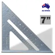 7'' Aluminum Alloy Angle Square Protractor Miter Framing Triangle Ruler