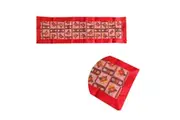Red Festival Floral Sheer Organza Glitter Table Runner 40 x 138 cm Red