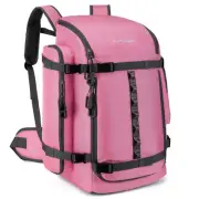 65L Ski Boot Bag-Pink 1680D Nylon Waterproof Ski Boot Backpack For Women Kids...