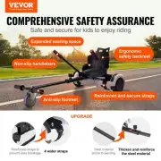 Hoverboard Seat Attachment Adjustable Go Kart Compatible with 16.5cm to 25.4cm