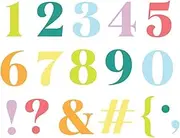 1" Height Festive Numbers and Symbols Cutting Dies for Card Making DIY Scrapbooking Embossing Die-cuts Craft Cardmaking Template Stencils Handmade Art Decoration Album Cardstock