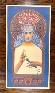 Rare original 1971 Jesus Christ Superstar poster David Byrd Decca Records - MINT