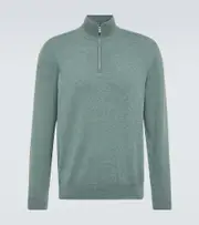 [Loro Piana] Loro Piana Cashmere half-zip sweater AU 93 green