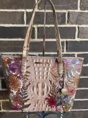 NWT $395 Brahmin Medium Asher Tote Chrysanthemum Ombre Melbourne multi neutral