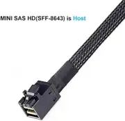 Mini SAS HDD SFF-8643 to 4 SFF-8482 Connector with Power Port Hard Drive 0.5M