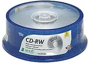 Office Depot Brand CD-RW Rewritable Media Spindle, 700MB/80 Minutes, 12x, Pack Of 25