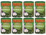 8-Pack Popeye’s Premium Chopped Spinach | 13.5 oz Ready-to-Eat Cans