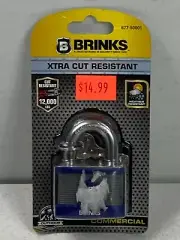 Brinks Commercial 50 mm Laminated Steel Padlock with Boron Steel Shackle