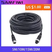 5M/10M/15M/20M 4 pin aviation vehicle cctv camera waterproof extension cable 4-Pin Aviation Video Cable backup camera wire 10Meters