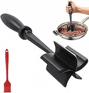 Meat Chopper for Hamburger, CuiCanfla Meat Chopper,Heat Resistant Meat and Potato Masher Tool, Ground Turkey and More, Nylon Ground Beef Chopper Tool and Meat Fork, Chop Kitchen Tool