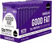 Googys Good Fat Keto Chocolate Collagen Bars G/F 12x45g