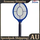 Bug Zapper Racket Electric Fly Swatter Handheld Battery Powered Zapper (Blue) AU