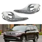 2PCS DRL LED Daytime Running Lights w/ Turn Signal For Toyota Kluger 2012-13