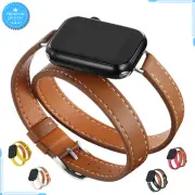 Slim Leather Strap For Apple Watch Ultra 49mm 45mm 42mm 44mm 41mm 38mm 40mm Belt