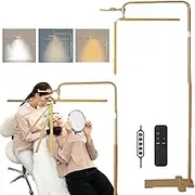Lash Light for Eyelash Extensions Led Half Moon Light Lamp for Tattoo, Lash Extensions, Nail, Beauty, Foldable Floor Lash Lamp with Phone Holder, 3 Temperature & Brightness Adjustable