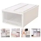 1Pc Stackable Transparent Storage Box Drawer-type Clothes Shoes Organizer