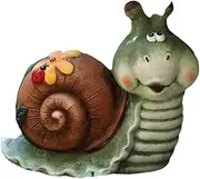 Green Snail Outdoor Statue Resin Garden Decoration Perfect for Garden Statues Outdoor Statues and Garden Sculptures & Statues