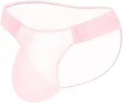 [Generic] Man's Underpant Sexy Ultrathin Breathable Thong High-Leg Ice Silk Comfortable Trunk Low Waisted Elastic Athletic G-String