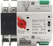 domoi Din Rail 2P ATS Dual Power Automatic Transfer Switch Selector Switches Uninterruptible Millisecond Power Generator Easy to Use