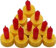 Abustle pig Baby Goat Nipple, 20 Pieces Goat Lamb Teat Feeder Bottle Topper Feeding,Soft Rubber Goat Milk Drinking Nipple for Nursing Lambs,Puppy (Yellow, 20 Pieces)